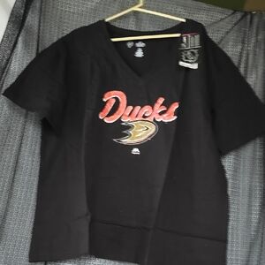 Anaheim Ducks Black V-Neck T-Shirt